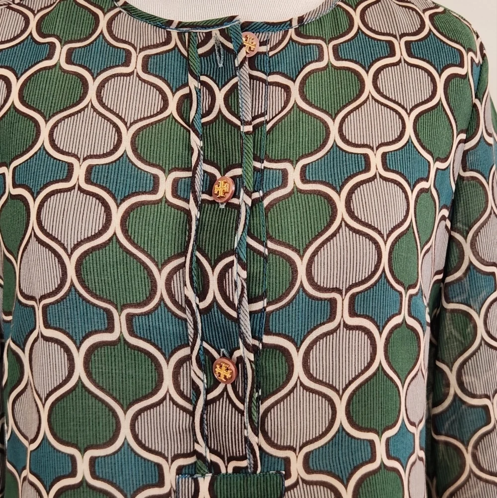 || TORY BURCH || Shift dress wool lined long sleeves pockets buttons sz 4